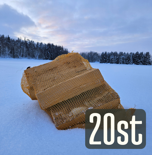 20 Säckar Björkved 124 kr/säck